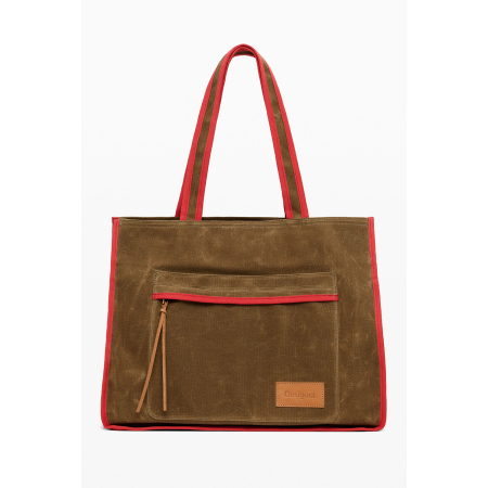 Geanta versatila, de voiaj / cumparaturi, de mana si umar, Desigual, seria Mediteranea Khiva, Camel [4]