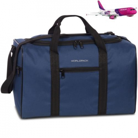 Genti de cabina - WizzAir - Geanta voiaj din material textil, Gabol, model Worldpack WizzAir, Bleumarin