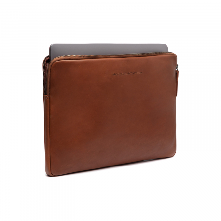 Mapa The Chesterfield Brand pentru acte si laptop 14 inch, din piele naturala, Clinton, Maro coniac [2]