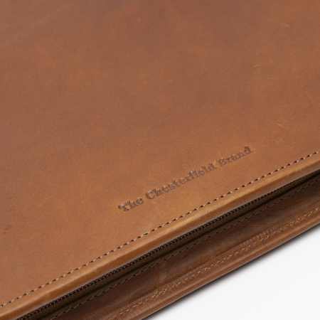 Mapa din piele naturala, The Chesterfield Brand, pentru acte si tableta, Moreton, Maro coniac [3]