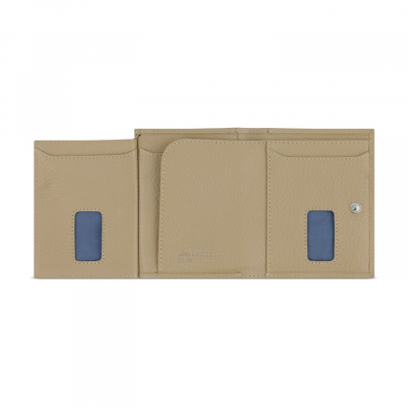 Mini portofel pentru carduri, piele naturala, bugatti seria Secure Slim, 491480R01, Bej [1]