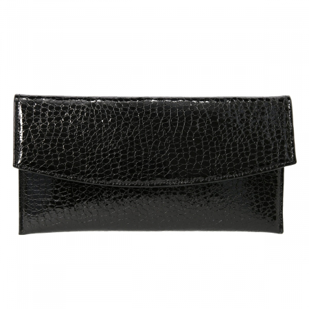 Plic de ocazie negru din piele croco lac mic [1]
