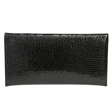 Plic de ocazie negru din piele croco lac mic [2]