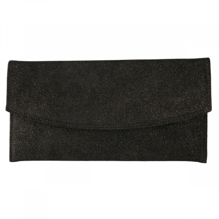 Plic de ocazie negru sidefat intens din piele intoarsa [1]