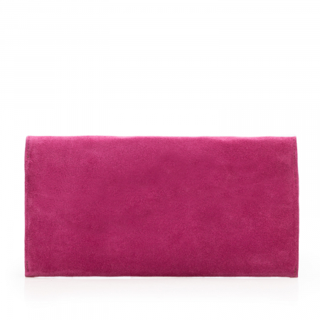 Plic de ocazie roz fucsia/mov, din piele intoarsa [3]
