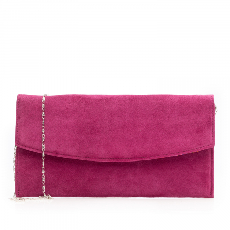 Plic de ocazie roz fucsia/mov, din piele intoarsa [1]