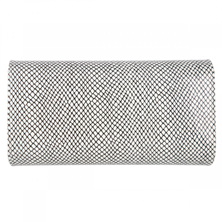 Plic elegant alb cu imprimeu negru din piele naturala, model 08 [2]