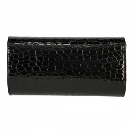 Plic elegant din piele croco lac negru model 08 [2]