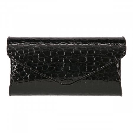 Plic elegant din piele croco lac negru model 08 [1]
