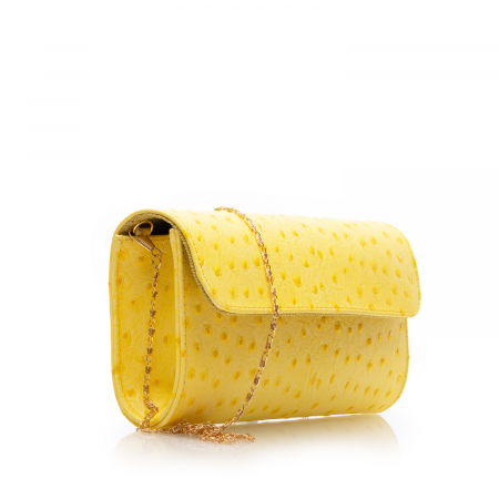 Plic elegant din piele naturala, model 07, Galben lamaie [2]