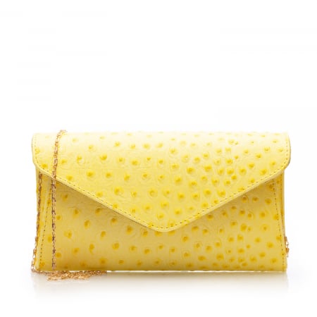 Plic elegant din piele naturala, model 08, Galben lamaie [1]