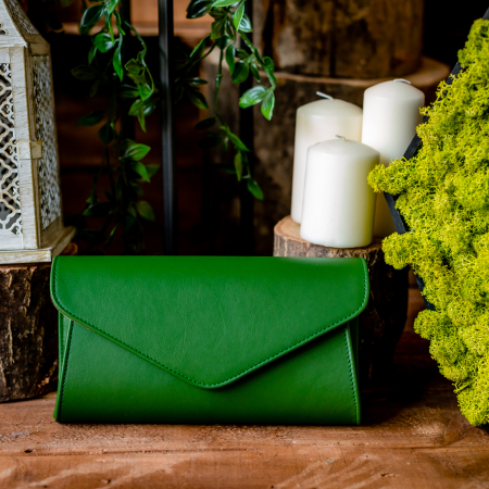 Plic elegant din piele naturala, model 08, Verde [1]