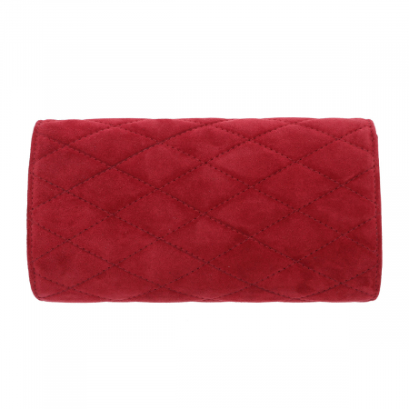 Plic elegant din piele intoarsa tip matlasat, model 08, Visiniu [2]