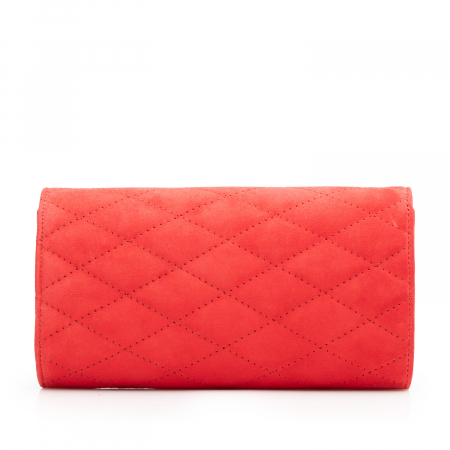 Plic elegant din piele intoarsa tip matlasat, model 08, Visiniu [4]