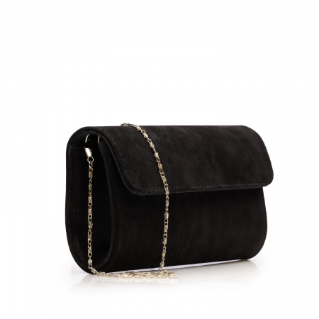 Plic elegant din piele intoarsa, model 07, Negru
