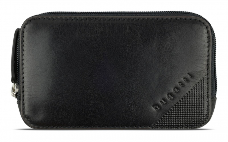 Port chei din piele naturala, bugatti, Nobile 49125101, Negru [1]