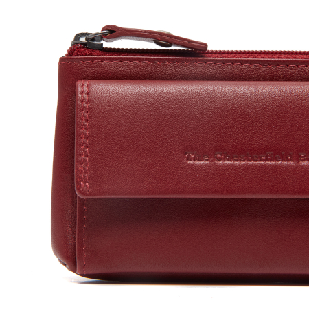 Port chei din piele naturala, The Chesterfield Brand, Torano, Rosu [5]