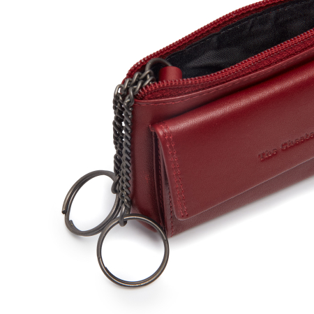 Port chei din piele naturala, The Chesterfield Brand, Torano, Rosu [2]
