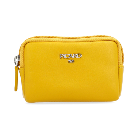 Dama - Port chei, Picard, din piele naturala, seria Bingo, Galben