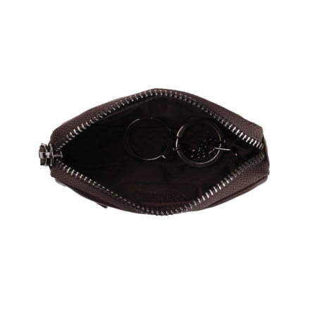 Port chei The Chesterfield Brand, cu protectie anti scanare RFID, din piele moale, Corey, Maro inchis [1]