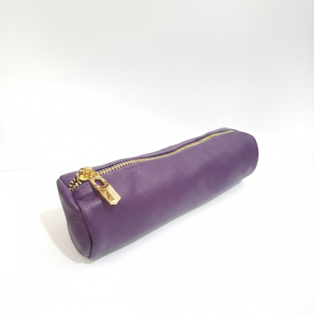 Port stilou / penar, din piele naturala, Oxford, Mov [1]