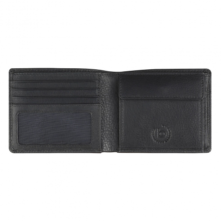 Portofel barbati din piele naturala, bugatti, Woven 501, Negru [2]