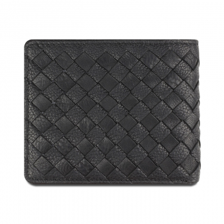 Portofel barbati din piele naturala, bugatti, Woven 501, Negru [4]