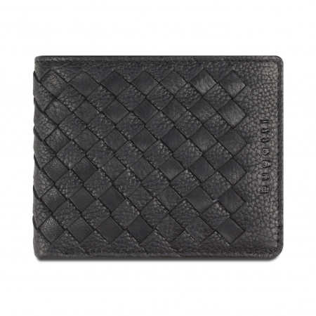 Portofele - Portofel barbati din piele naturala, bugatti, Woven 501, Negru