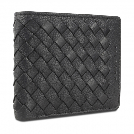 Portofel barbati din piele naturala, bugatti, Woven 501, Negru [1]