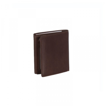 Portofel barbati din piele naturala, The Chesterfield Brand, Carl, cu protectie anti scanare RFID, Maro inchis [4]