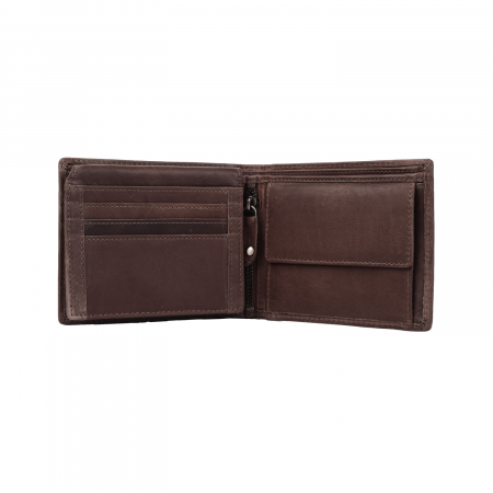 Portofel barbati din piele naturala, The Chesterfield Brand, cu protectie anti scanare RFID, Alvina, Maro inchis [1]