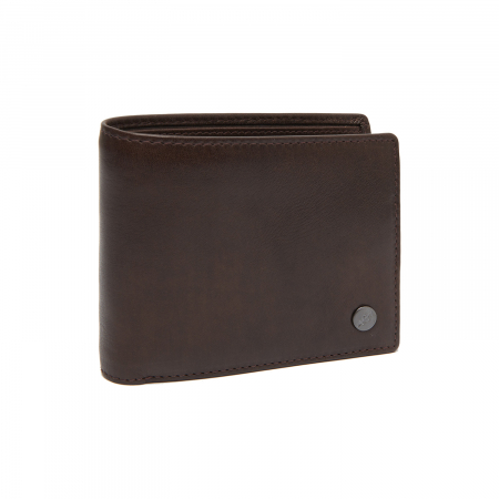 Portofele - Portofel barbati din piele naturala, The Chesterfield Brand, cu protectie anti scanare RFID, Positano, Maro inchis