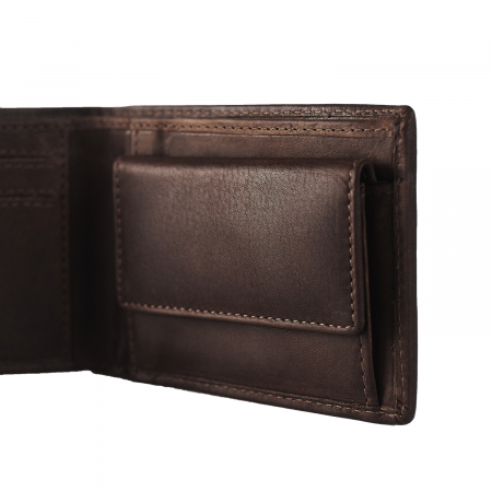 Portofel barbati din piele naturala, The Chesterfield Brand, Enzo, cu protectie anti scanare RFID, Maro inchis [2]