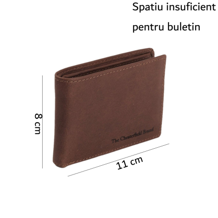 Portofel barbati din piele naturala, The Chesterfield Brand, Enzo, cu protectie anti scanare RFID, Maro inchis [1]