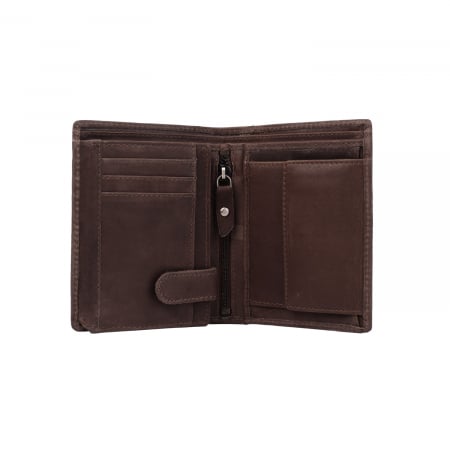 Portofel barbati din piele naturala, The Chesterfield Brand, Ethel, cu protectie anti scanare RFID, Maro inchis [2]