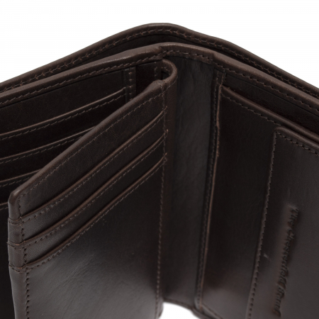 Portofel barbati, The Chesterfield Brand, cu protectie anti scanare RFID, din piele naturala, Manerba, Maro inchis [2]