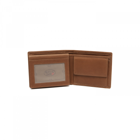 Portofel barbati din piele naturala, The Chesterfield Brand, Orleans, cu protectie anti scanare RFID, Maro coniac [2]