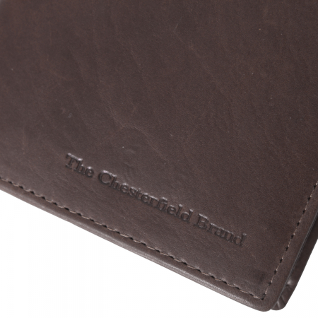 Portofel barbati din piele naturala, The Chesterfield Brand, Siem, cu protectie anti scanare RFID, Maro inchis [4]