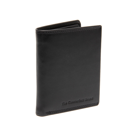 Portofel barbati din piele naturala, The Chesterfield Brand, Vincent, cu protectie anti scanare RFID, Negru