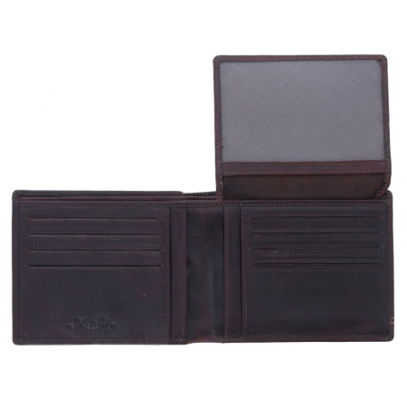 Portofel barbati, Gianni Conti, din piele naturala seria 707142, Maro inchis [1]
