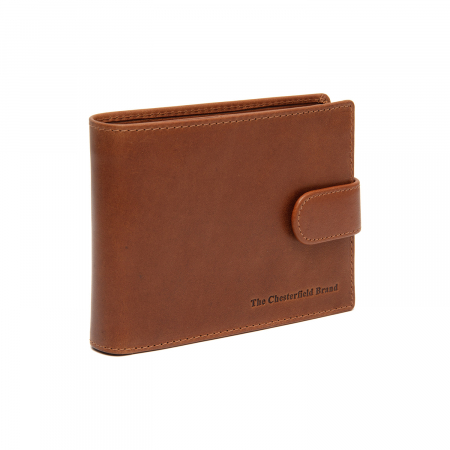 Portofele - Portofel barbati, The Chesterfield Brand, cu protectie anti scanare RFID, piele naturala, Curtis, Maro coniac