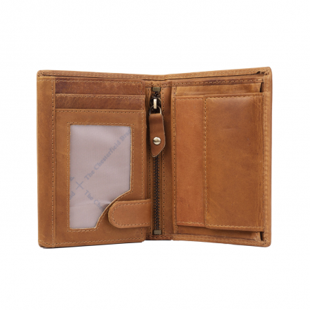 Portofel barbati, The Chesterfield Brand, cu protectie anti scanare RFID, din piele naturala, Hazel, Maro coniac [1]