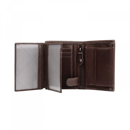 Portofel barbati, The Chesterfield Brand, cu protectie anti scanare RFID, din piele naturala, Hazel, Maro inchis [1]