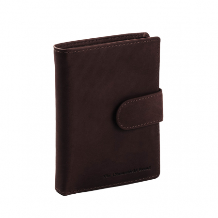 Portofel barbati, The Chesterfield Brand, cu protectie anti scanare RFID, din piele naturala, Ruby, Maro inchis