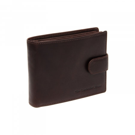 Portofel barbati, The Chesterfield Brand, cu protectie anti scanare RFID, piele naturala, Curtis, Maro Inchis