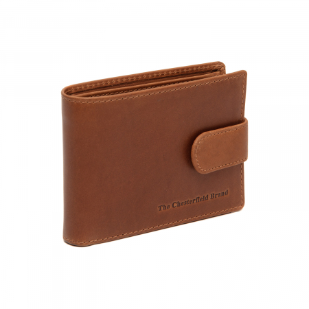 Portofel barbati, The Chesterfield Brand, cu protectie anti scanare RFID, piele naturala, Yamba, Maro coniac