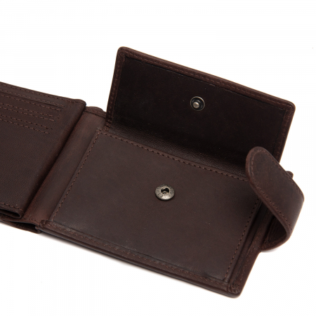 Portofel barbati, The Chesterfield Brand, cu protectie anti scanare RFID, piele naturala, Yamba, Maro Inchis [3]
