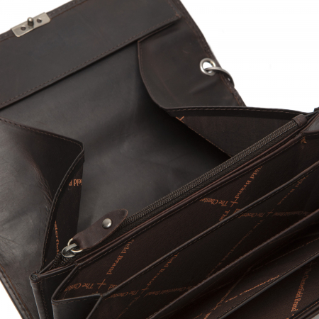 Portofel ospatar, piele naturala, The Chesterfield Brand, Bora, Maro inchis [3]