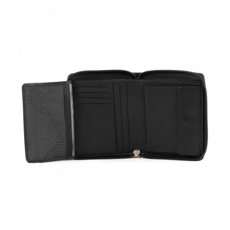 Portofel cu fermoar pentru femei, din piele naturala, bugatti, seria Primo 49107701, Negru [2]