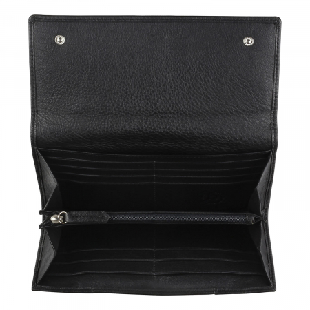 Portofel dama din piele naturala, bugatti, seria Lady Top 496103, Negru [2]